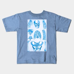 Poor Man's X-Ray Blue Skeleton Kids T-Shirt